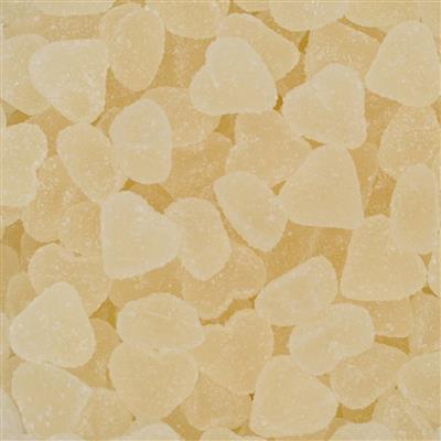 Coeurs sucrés ananas blanc